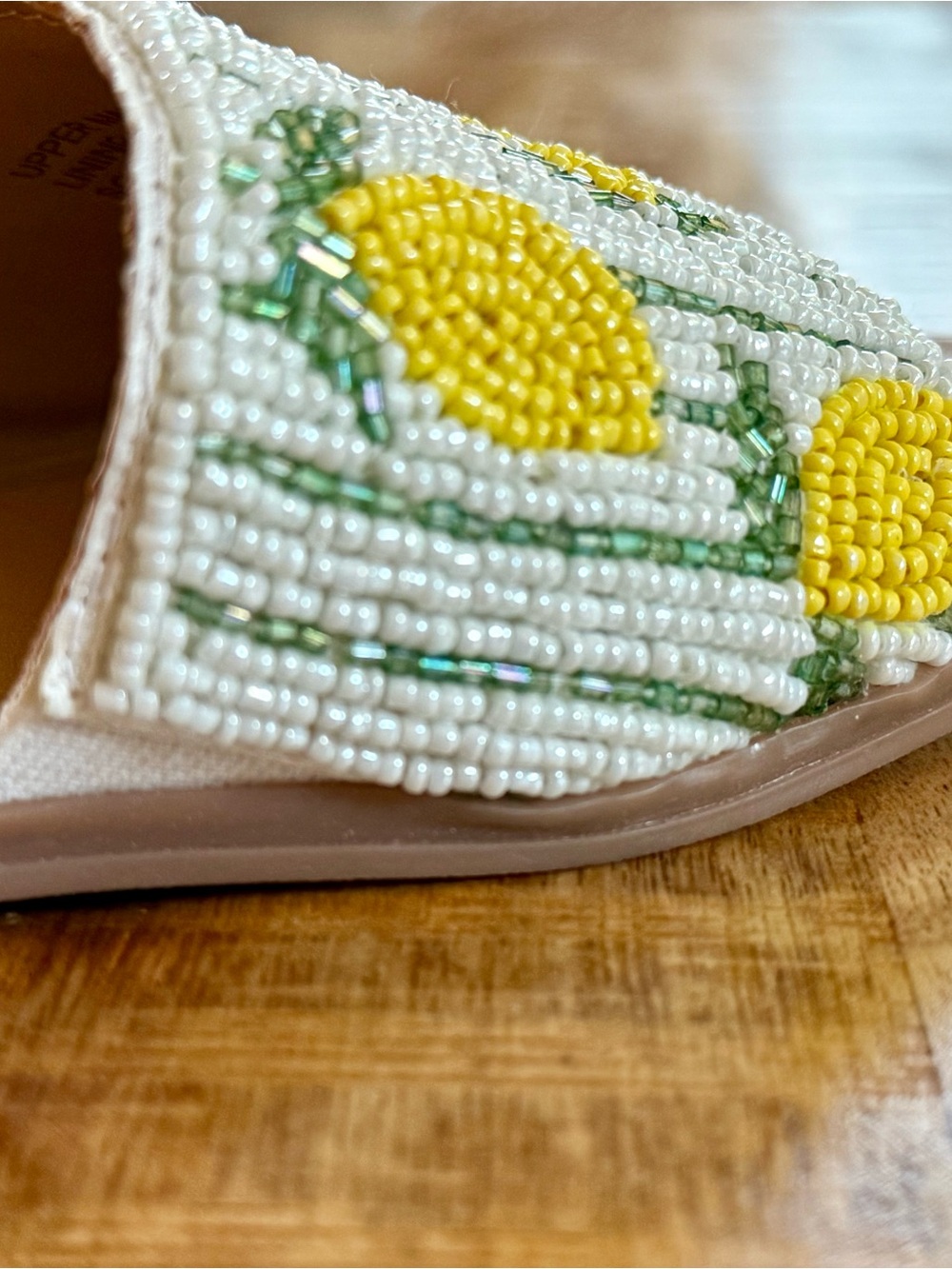 Haute Hippie Style Lemon Beaded Slides NWT | Viral Euro Summer Sandals Size 8 - Picture 7 of 12